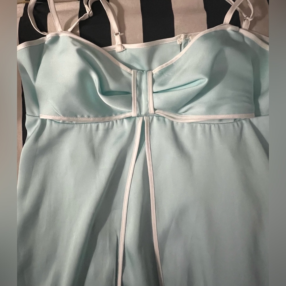 Kate Spade Dream a Little Dream Aqua Chemise XS Luxury Sleepwear Nightgown - Picture 3 of 8